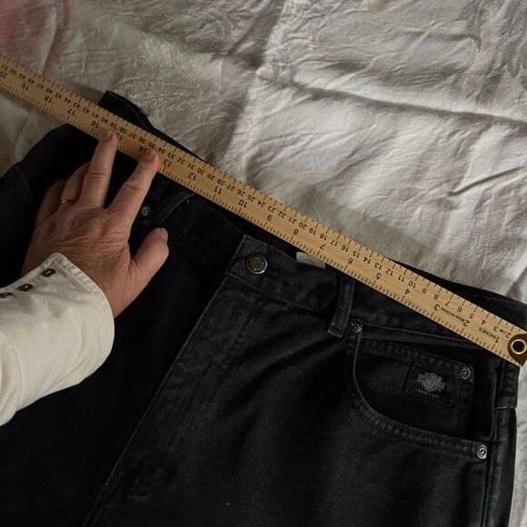 Vintage Y2K Harley Davidson size 15/L black jeans. - Picture 8 of 13